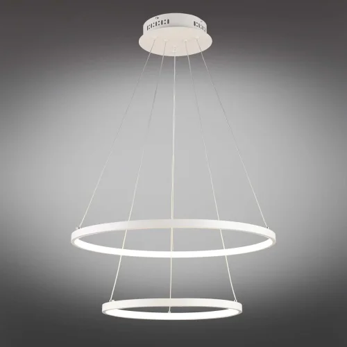 Светильник подвесной LED Pesaro OML-04803-64 Omnilux белый 1 лампа, основание белое в стиле хай-тек кольца фото 6