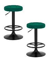 Табурет барный набор 2 шт. SET-2 5008_BlackBase-LM BRUNO BLACK, цвет сиденья зеленый велюр (MJ9-88), цвет основания черный Dobrin, /велюр, ножки/металл/чёрный, размеры - 610*830***360*360 Табурет барный набор 2 шт. SET-2 5008_BlackBase-LM BRUNO BLACK, цвет сиденья зеленый велюр (MJ9-88), цвет основания черный Dobrin, /велюр, ножки/металл/чёрный, размеры - 610*830***360*360