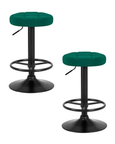 Табурет барный набор 2 шт. SET-2 5008_BlackBase-LM BRUNO BLACK, цвет сиденья зеленый велюр (MJ9-88), цвет основания черный Dobrin, /велюр, ножки/металл/чёрный, размеры - 610*830***360*360 Табурет барный набор 2 шт. SET-2 5008_BlackBase-LM BRUNO BLACK, цвет сиденья зеленый велюр (MJ9-88), цвет основания черный Dobrin, /велюр, ножки/металл/чёрный, размеры - 610*830***360*360
