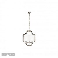 Люстра подвесная Divole P2442-6 Nickel iLamp белая на 6 ламп, основание никель в стиле американский модерн 