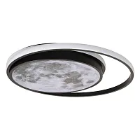 Люстра потолочная LED Luna 10217 LOFT IT чёрная на 1 лампа, основание чёрное в стиле современный 