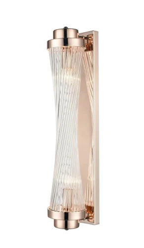 Бра Clarinetto VL3314W42 Vele Luce прозрачный на 2 лампы, основание золотое в стиле классический современный арт-деко  фото 3
