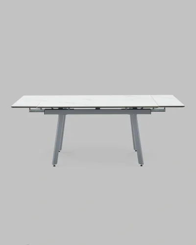 Стол Тайл 140-200/85/75, столешница МДФ16/керамика Snow white, подстолье металл серый УТ000041936 Stool Group столешница из фото 2