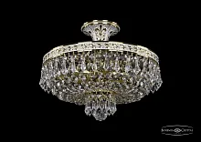 Люстра потолочная хрустальная 19271/35IV GW Bohemia Ivele Crystal прозрачная на 4 лампы, основание золотое в стиле классический sp
