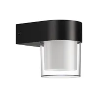 Настенный светильник уличный LED Opal 359297 Novotech уличный IP65 чёрный на 1 лампу, плафон белый в стиле хай-тек LED