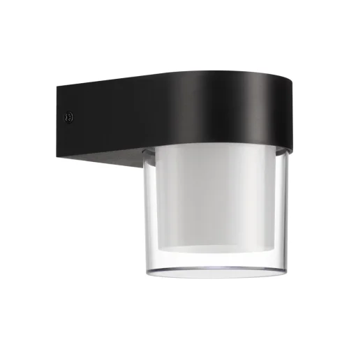 Настенный светильник уличный LED Opal 359297 Novotech уличный IP65 чёрный на 1 лампу, плафон белый в стиле хай-тек LED