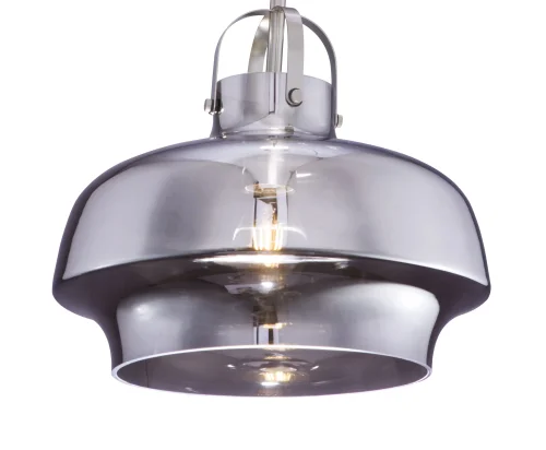 Светильник подвесной Aegon 15312S Globo серый 1 лампа, основание матовое никель в стиле кантри современный выдувное фото 2
