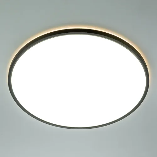 Светильник потолочный LED с пультом Norma CL749501 Citilux белый на 1 лампу, основание чёрное в стиле современный хай-тек круглый с пультом фото 4