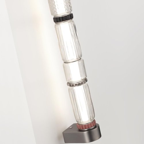 Бра LED Collier 5456/18WL Odeon Light прозрачный на 1 лампу, основание никель серое в стиле современный фото 6