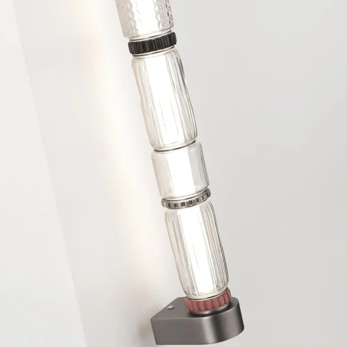 Бра Collier 5456/18WL Odeon Light прозрачный на 1 лампу, основание никель серое в стиле современный фото 6
