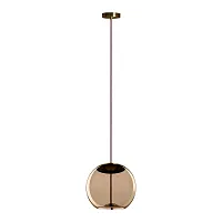 Светильник подвесной LED Knot 8135-B mini LOFT IT янтарный коричневый 1 лампа, основание латунь в стиле современный 