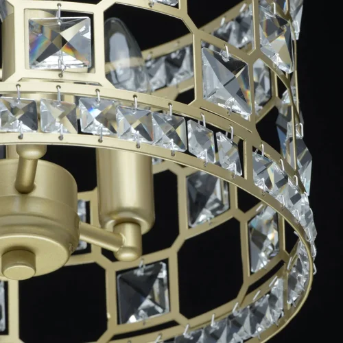 Люстра подвесная Монарх 121011503 MW-Light золотая на 3 лампы, основание золотое в стиле классический  фото 7