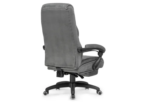 Компьютерное кресло Traun dark gray / black 15399 Woodville, серый/велюр, ножки/пластик/чёрный, размеры - *1170***700* фото 6