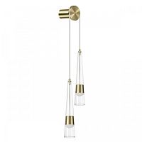 Бра LED Lump 5043/24WL Odeon Light прозрачный 1 лампа, основание золотое в стиле современный трубочки