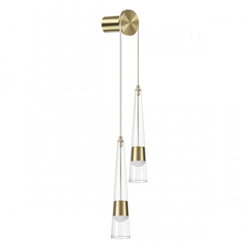 Бра LED Lump 5043/24WL Odeon Light прозрачный на 1 лампа, основание золотое в стиле современный трубочки