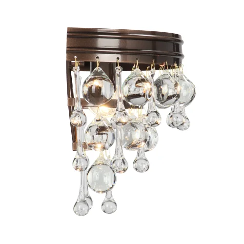 Бра V5865-7/2A Vitaluce прозрачный на 2 лампы, основание бронзовое в стиле классический современный фото 4 Бра V5865-7/2A Vitaluce прозрачный на 2 лампы, основание бронзовое в стиле классический современный фото 4