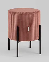 Пуф Кейси велюр рельефный коралловый УТ000040012 Stool Group на 1 , основание в стиле современный 