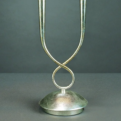 Настольная лампа PAOLA PAN PLATA 3536 Mantra коричневая 2 лампы, основание серебряное металл в стиле современный  фото 6