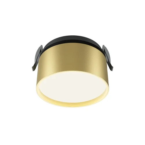 Светильник точечный LED Onda DL024-12W4K-BMG Maytoni матовый золото на 1 лампу, основание матовое золото чёрное в стиле современный хай-тек круглый