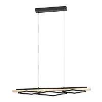 Светильник подвесной LED Boyal 901927 Eglo чёрный на 2 лампы, основание чёрное в стиле современный линейный