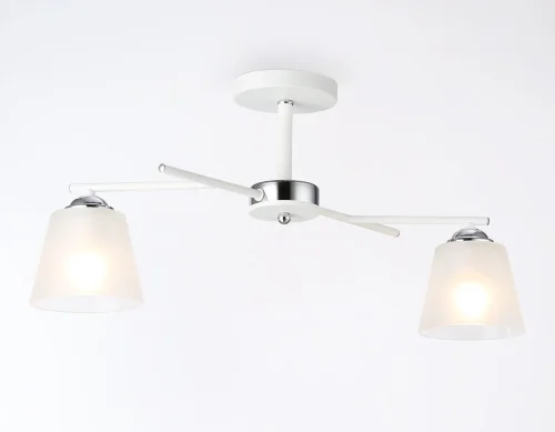 Светильник потолочный TR303201 Ambrella light белый 2 лампы, основание белое в стиле классический современный  фото 4