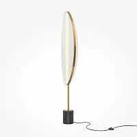 Торшер LED Breeze MOD281FL-L33BS3K Maytoni  белый 1 лампа, основание чёрное в стиле хай-тек современный
