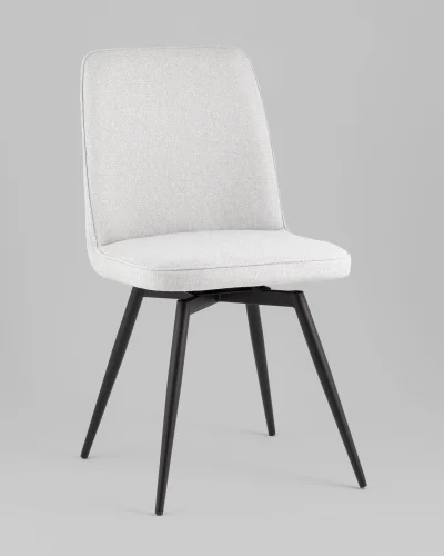Стул Flatt, вращающийся, серый, сиденье УТ000040503 Stool Group, серый/рогожка, ножки/металл/чёрный, размеры - *855****