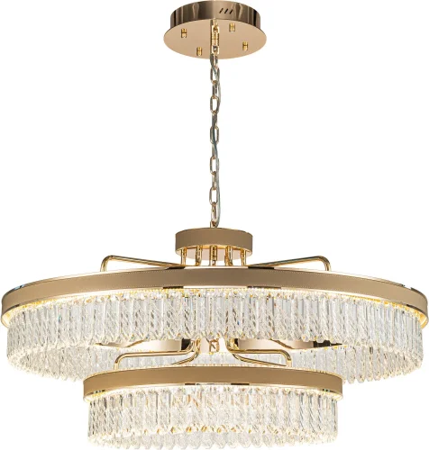 Люстра подвесная LED Visconte 4304-10P Favourite прозрачная на 1 лампу, основание золотое в стиле классический 