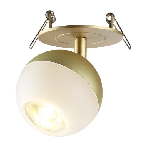 Светильник точечный Garn 370819 Novotech белый 1 лампа, основание золотое в стиле современный  фото 4