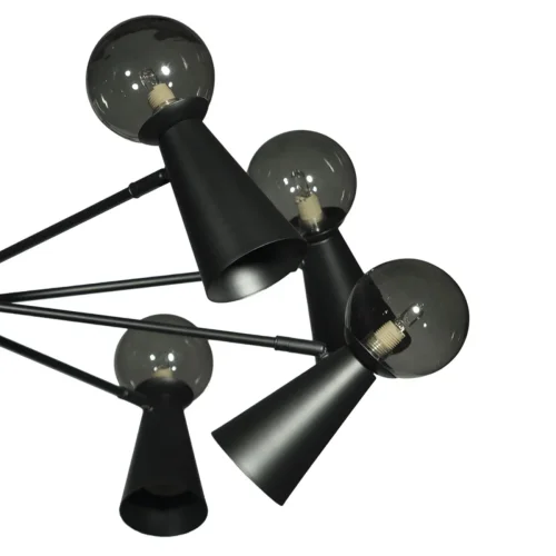 Люстра на штанге Halley 10046/10 Black LOFT IT чёрная на 10 ламп, основание чёрное в стиле современный  фото 5