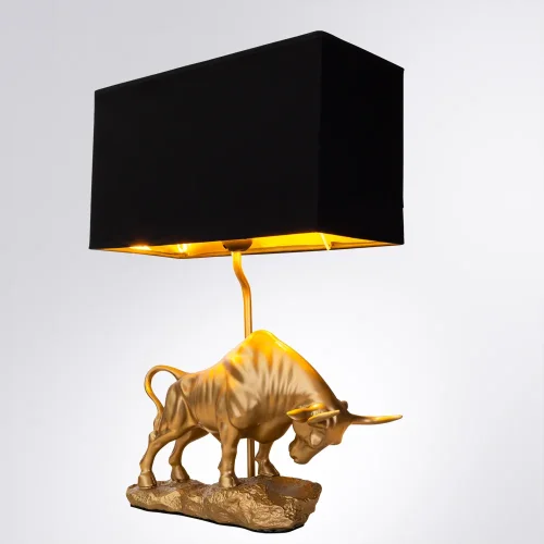 Настольная лампа Iklil A4014LT-1GO Arte Lamp чёрная 1 лампа, основание золотое металл в стиле современный животные фото 2