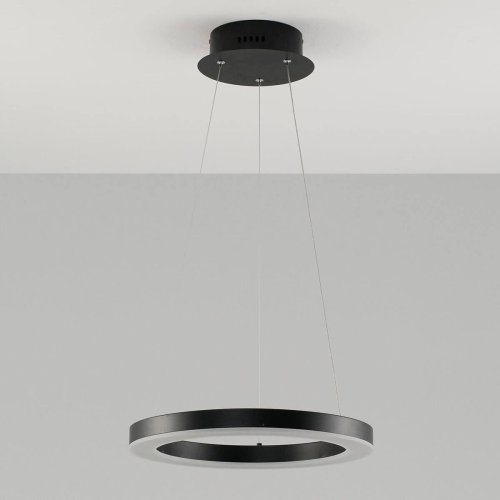 Светильник подвесной LED Bona V1751-PL Moderli белый 1 лампа, основание чёрное в стиле хай-тек кольца фото 5