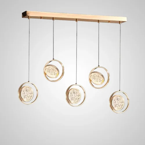 Светильник подвесной NAINA B MORE 212512-23 ImperiumLoft прозрачный на 4 лампы, основание золотое в стиле современный фото 2 Светильник подвесной NAINA B MORE 212512-23 ImperiumLoft прозрачный на 4 лампы, основание золотое в стиле современный фото 2