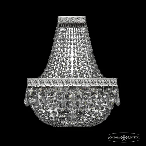 Бра 19012B/H1/25IV Ni Bohemia Ivele Crystal прозрачный на 3 лампы, основание никель в стиле классический sp