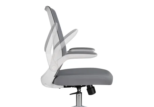 Компьютерное кресло Jimi gray / white 15613 Woodville, серый/сетка, ножки/пластик/белый, размеры - *1100***680*590 фото 8