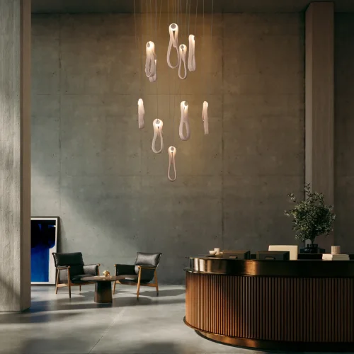Светильник подвесной LED Series 10400/1 LOFT IT белый на 1 лампу, основание белое в стиле арт-деко фото 10