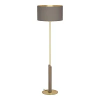 Торшер Santandria 390338 Eglo  коричневый 1 лампа, основание матовое латунь в стиле современный
