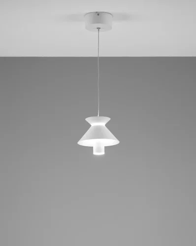 Светильник подвесной LED Ori V10886-PL Moderli белый 1 лампа, основание белое в стиле лофт современный 