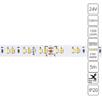 Светодиодная лента 24В A2414010-01-mix Arte Lamp цвет LED холодный белый нейтральный белый тёплый белый 2700 4500 6000K, световой поток Lm