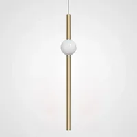 Светильник подвесной broom ORION GLOBE LIGHT gold D L910 186660-22 ImperiumLoft белый на 1 лампу, основание золотое в стиле современный 