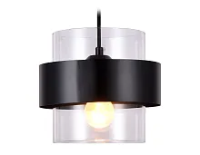 Светильник подвесной Traditional TR3646 Ambrella light прозрачный 1 лампа, основание чёрное в стиле модерн 