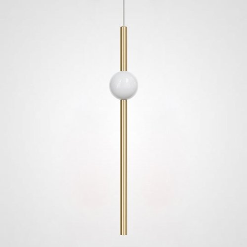 Светильник подвесной broom ORION GLOBE LIGHT gold D L910 186660-22 ImperiumLoft белый 1 лампа, основание золотое в стиле современный 