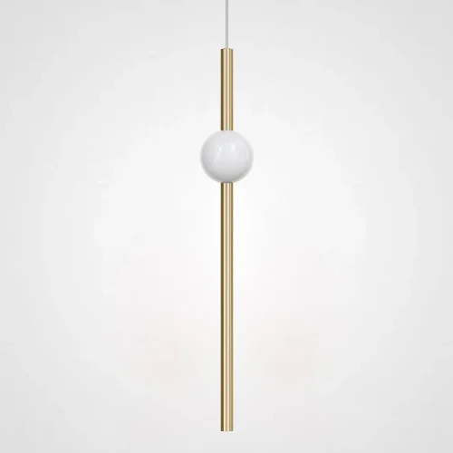 Светильник подвесной broom ORION GLOBE LIGHT gold D L910 186660-22 ImperiumLoft белый на 1 лампу, основание золотое в стиле современный 