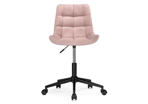 Компьютерное кресло Честер розовый / черный 489818 Woodville, розовый/велюр, ножки/металл/чёрный, размеры - ****500*600 фото 3