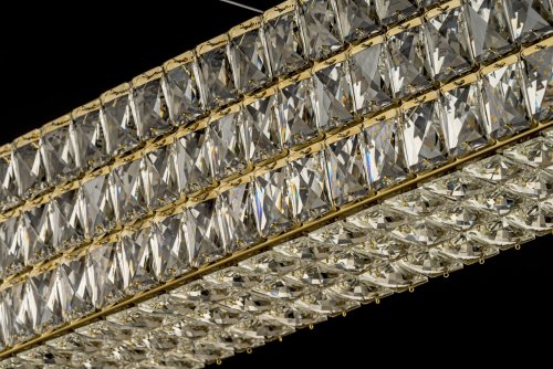 Люстра подвесная Lioni E 1.5.100x16.100 G Arti Lampadari прозрачная на 8 ламп, основание золотое в стиле современный классический фото 2