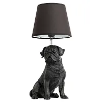 Настольная лампа Glasgow A1512LT-1BK Arte Lamp чёрная 1 лампа, основание чёрное полимер в стиле современный собака