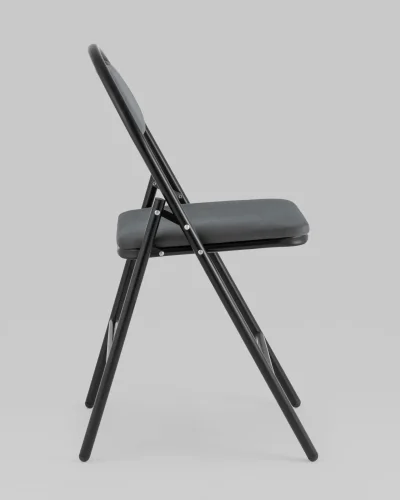 Стул складной Hagen велюр тёмно-серый каркас черный УТ000036893 Stool Group, чёрный/велюр, ножки/металл/чёрный, размеры - *820***440*460 фото 3