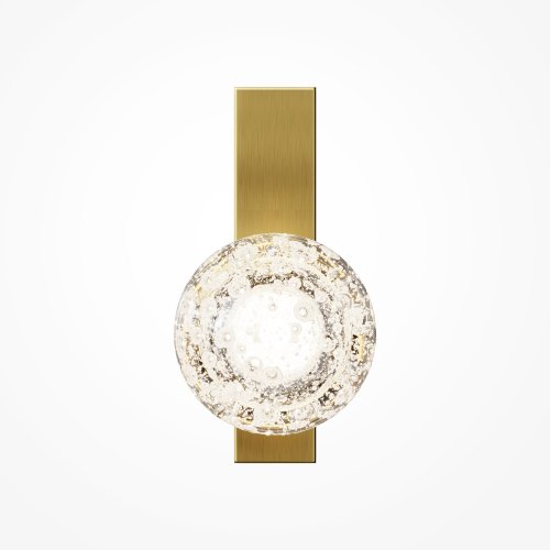 Бра Lunella MOD470WL-01BS Maytoni прозрачный на 1 лампу, основание латунь в стиле современный шар фото 4