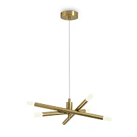 Светильник подвесной LED Wands FR6130PL-L18B Freya белый на 1 лампу, основание латунь в стиле современный 