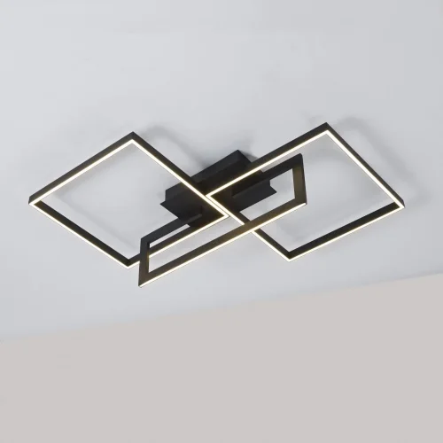 Светильник потолочный LED Mural 7462 Mantra чёрный 1 лампа, основание чёрное в стиле современный хай-тек квадраты фото 3